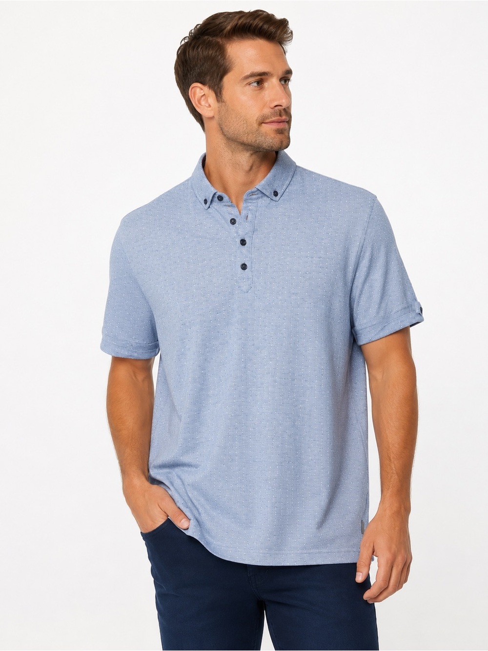 Ted Baker London Light Blue Polo Shirt Men’s 2XL Size 6